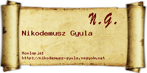 Nikodemusz Gyula névjegykártya